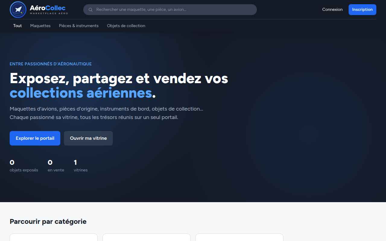 AéroCollec — Marketplace aéronautique