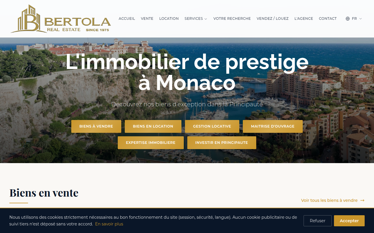 BERTOLA.MC — Immobilier de luxe